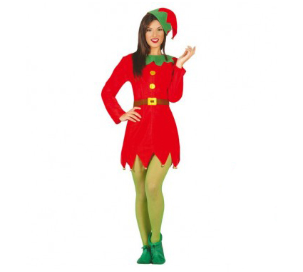 Disfraz elfa roja adulto