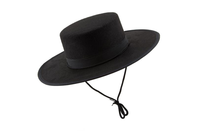 Sombrero cordobés negro adulto