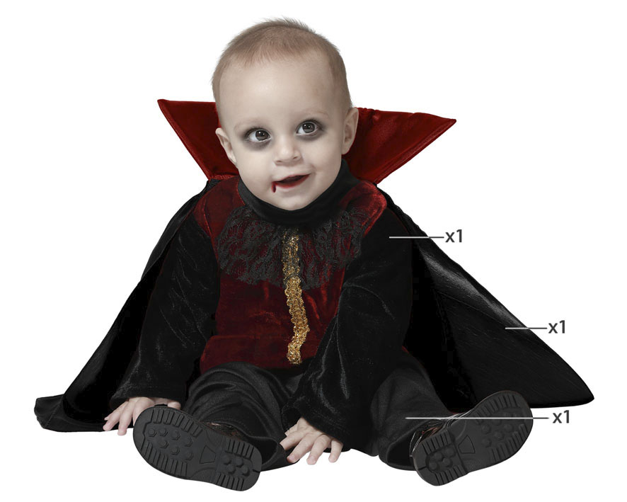 Disfraz vampiro oscuro bebé 6-12 meses