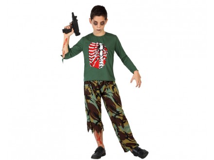 Disfraz militar zombie 7-9 años