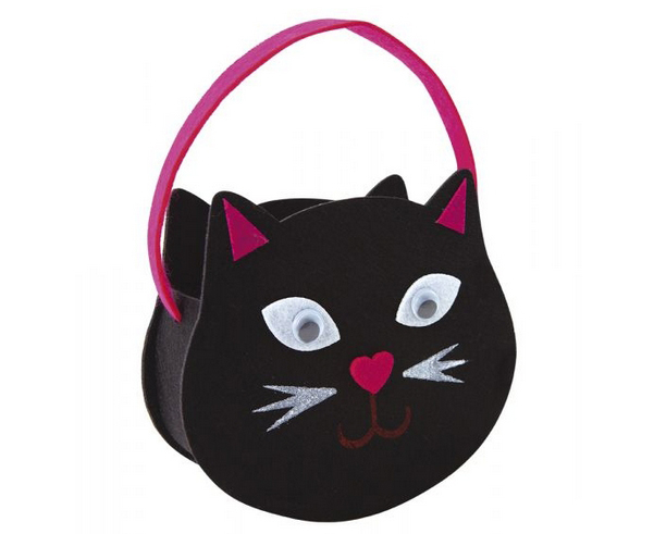 Bolso portacaramelos gato negro