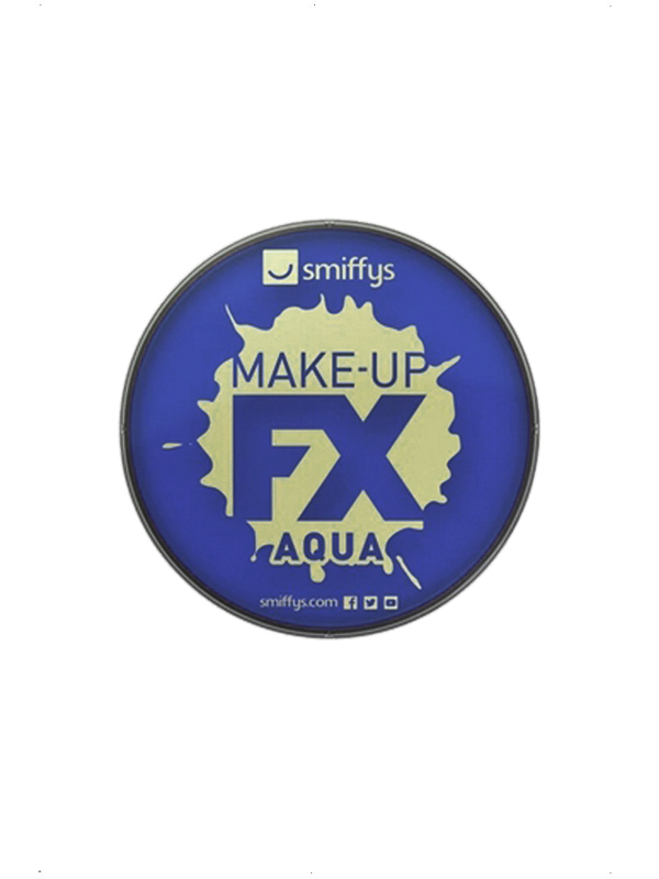 Maquillaje al agua azul