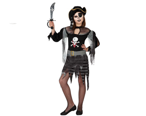 Disfraz pirata fantasma niña 7-9 años