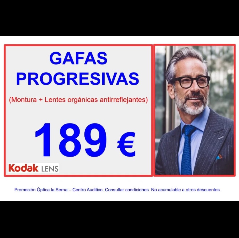 GAFAS GRADUADAS PROGRESIVAS desde 189€