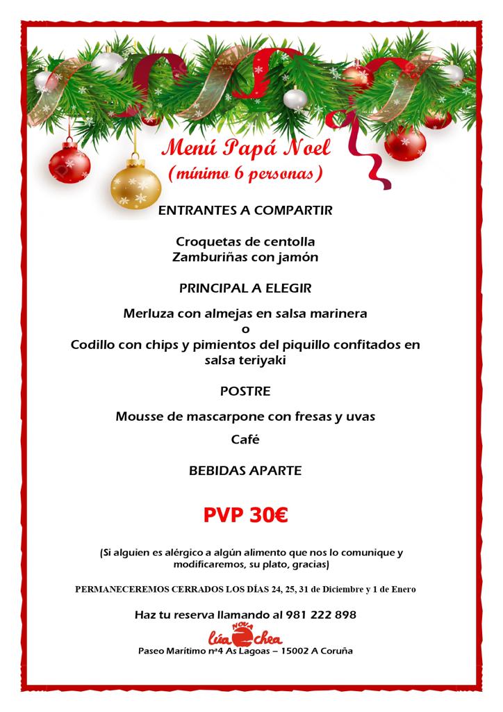 Menú de Nadal