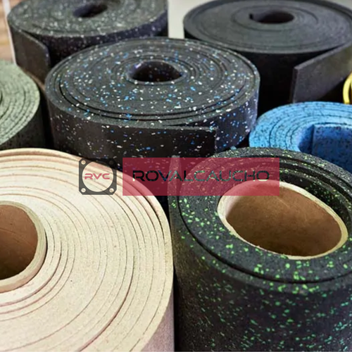 Piezas y rollos caucho reciclado