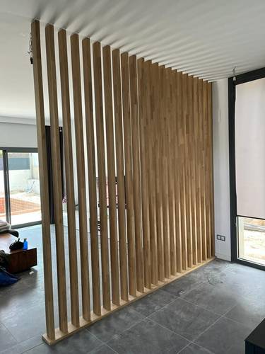 Separación de ambientes en roble macizo