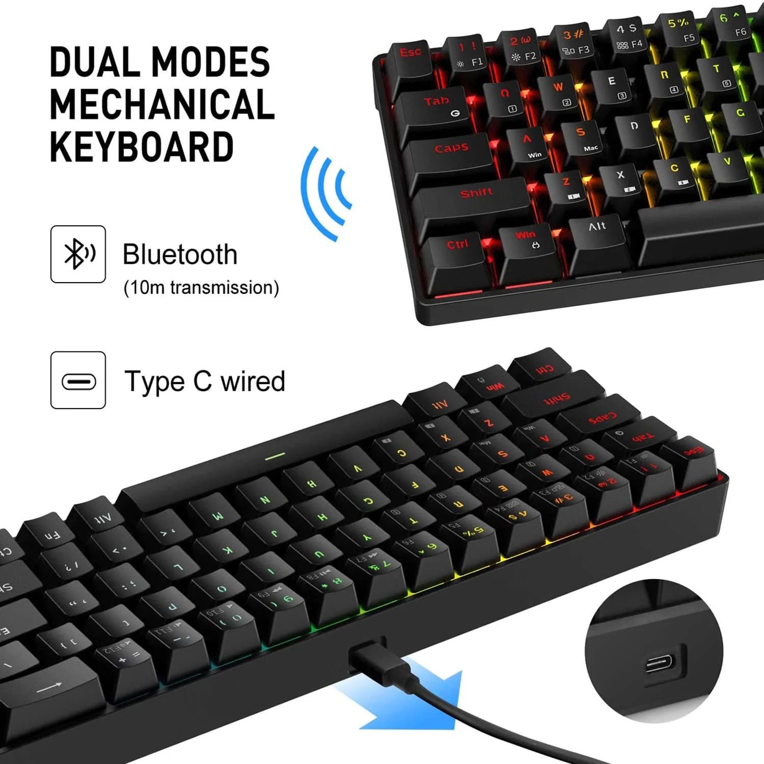 TECLADO GAMING MECANICO KB498L