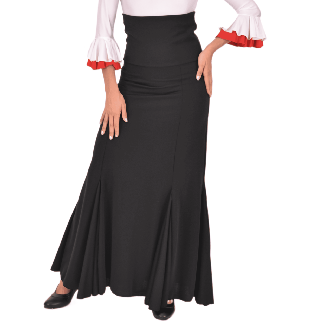 Falda Flamenca de Nesgas con Cinturilla Alta Anuka