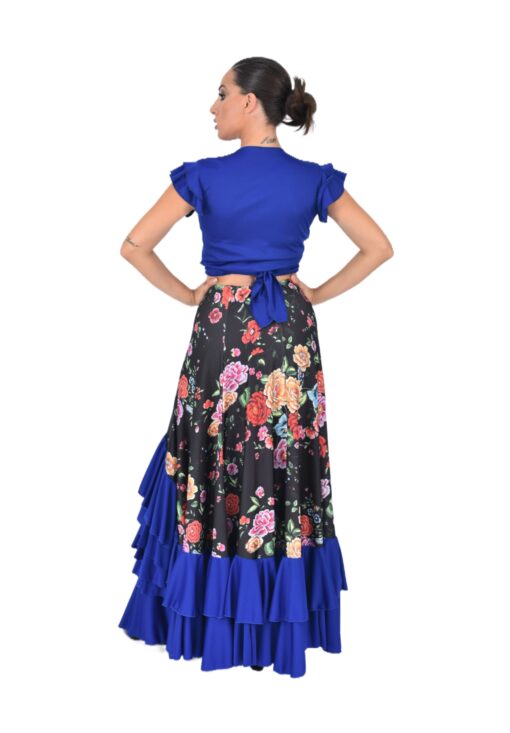 Conjunto Flamenco Azul Floral Anuka