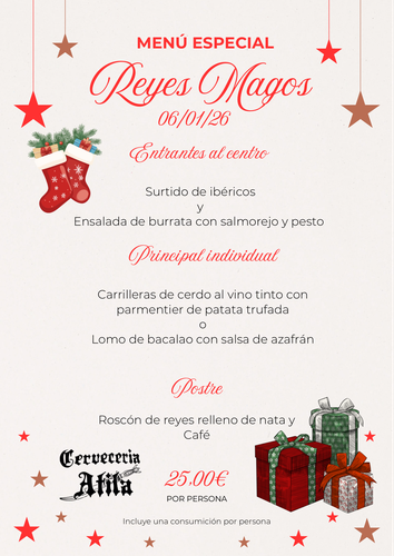 Menú especial REYES