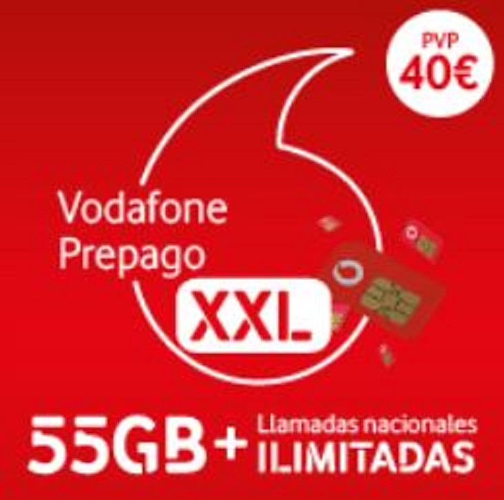 Tarjeta Prepago Vodafone Prepago XXL