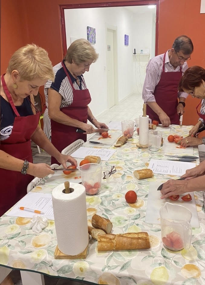 Taller de cocina para mayores de 65 años