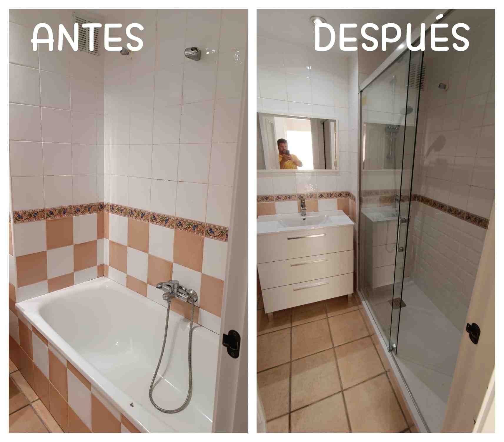 Sustitución de bañera por plato de ducha