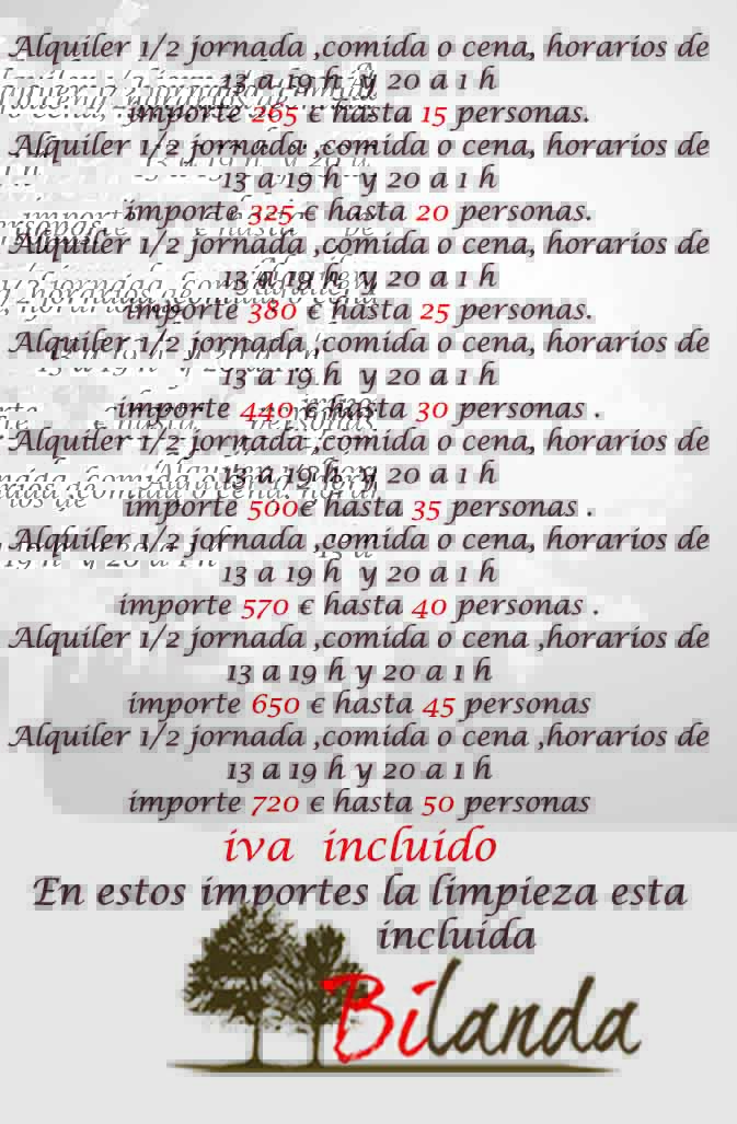 Tarifas y contrato