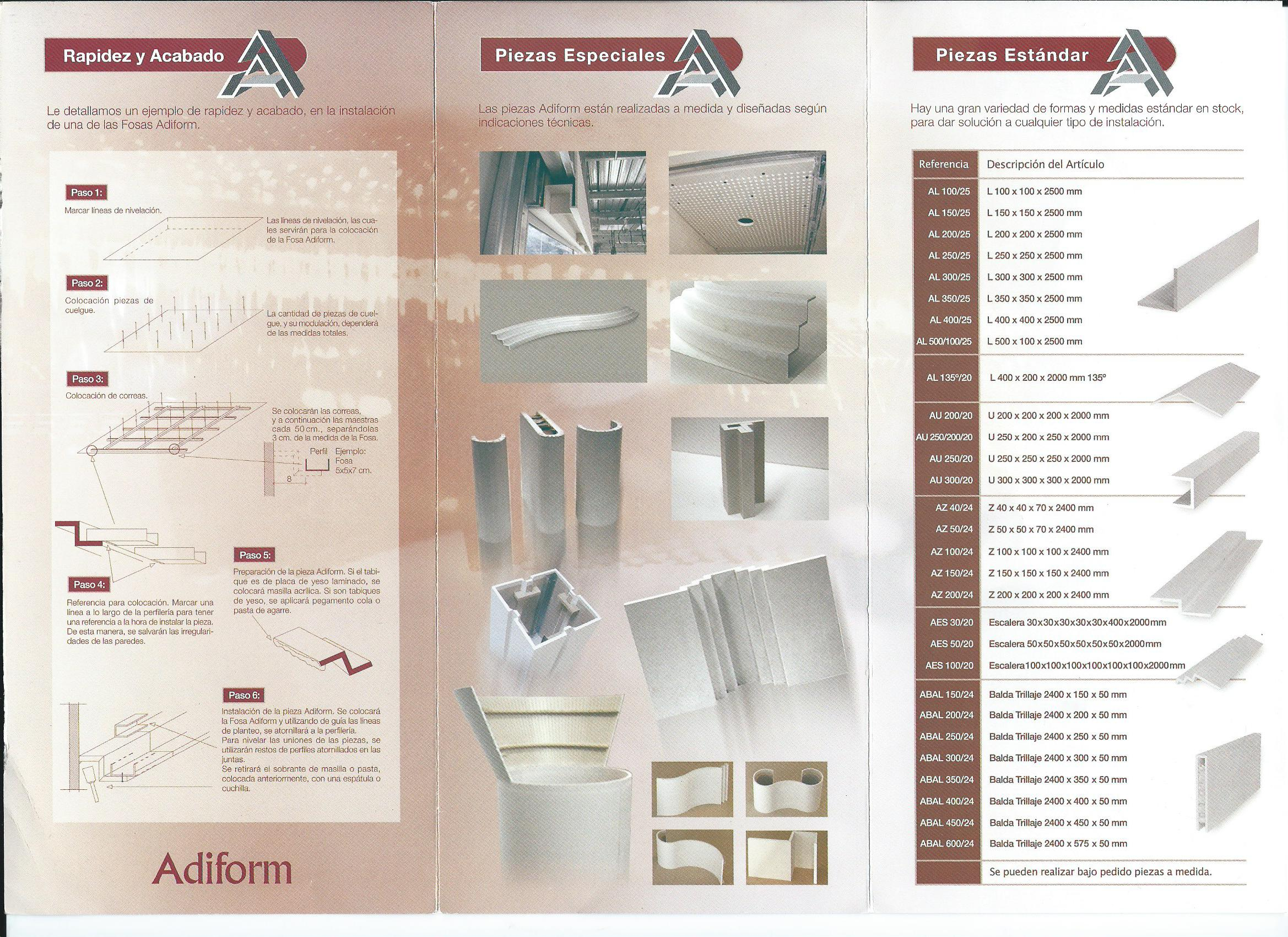 Adiform , rapidez y acabado, gama de yeso laminado ( pladur )