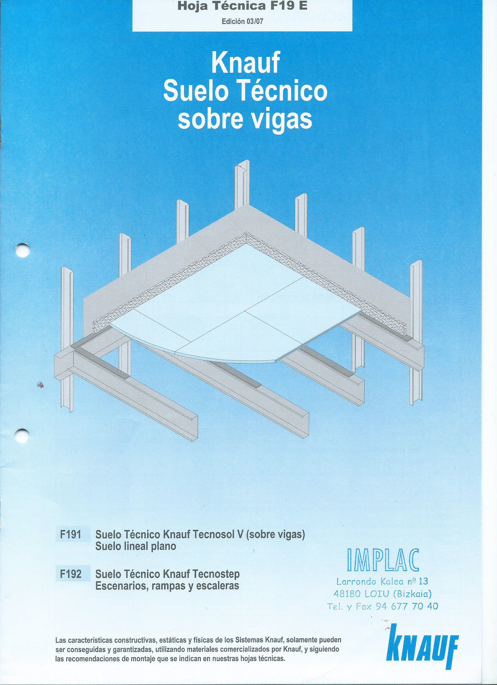 Suelo Técnico sobre vigas Knauf