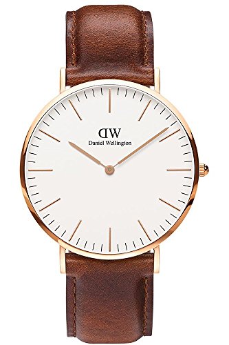 0106DW Reloj Analógico para Hombre de Cuero Marrón