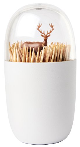 Deer Meadow Toothpick Holder by Qualy Design - Brown Color. Unique Home Design Decoration. Unusual Gift. by Qualy