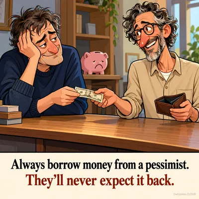 Always borrow money from a pessimist. They'll never expect it back.