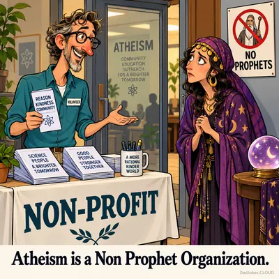 Atheism is a Non Prophet Organization.