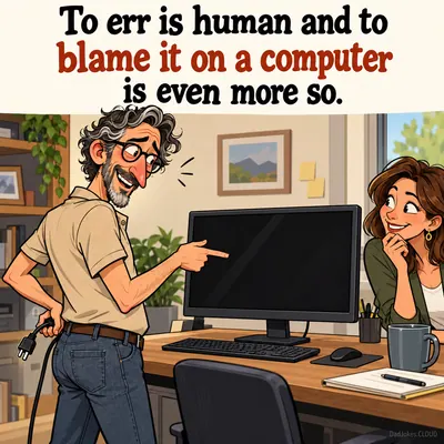 To err is human and to blame it on a computer is even more so.