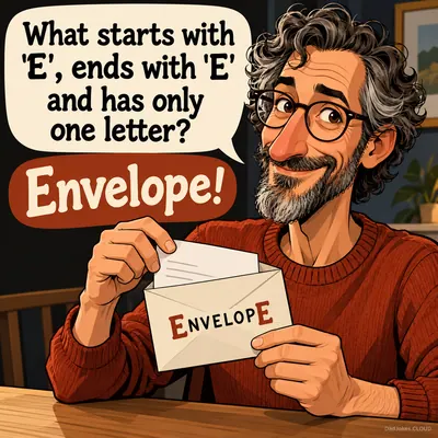 What starts with 'E', ends with 'E' and has only one letter? Envelope!
