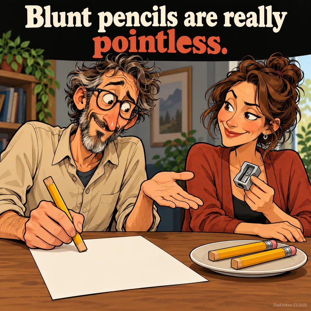 Office Supply Slander. Blunt pencils are really pointless.