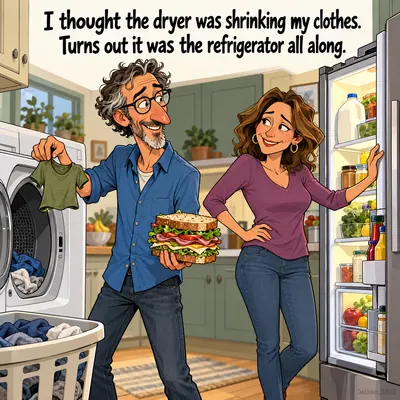 I thought the dryer was shrinking my clothes. Turns out it was the refrigerator all along.