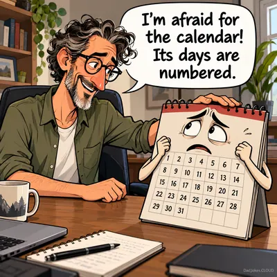I'm afraid for the calendar! Its days are numbered.