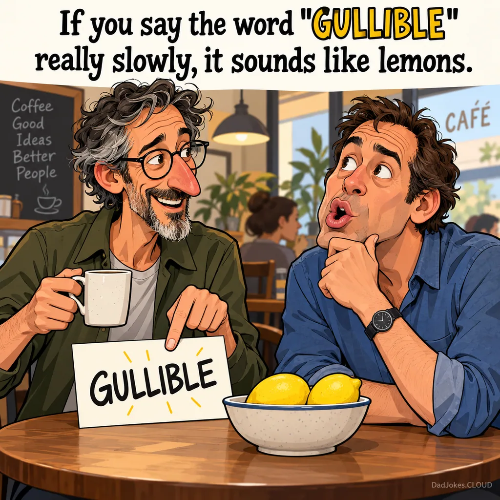 Slow Word Experiment. If you say the word "GULLIBLE" really slowly, it sounds like lemons.