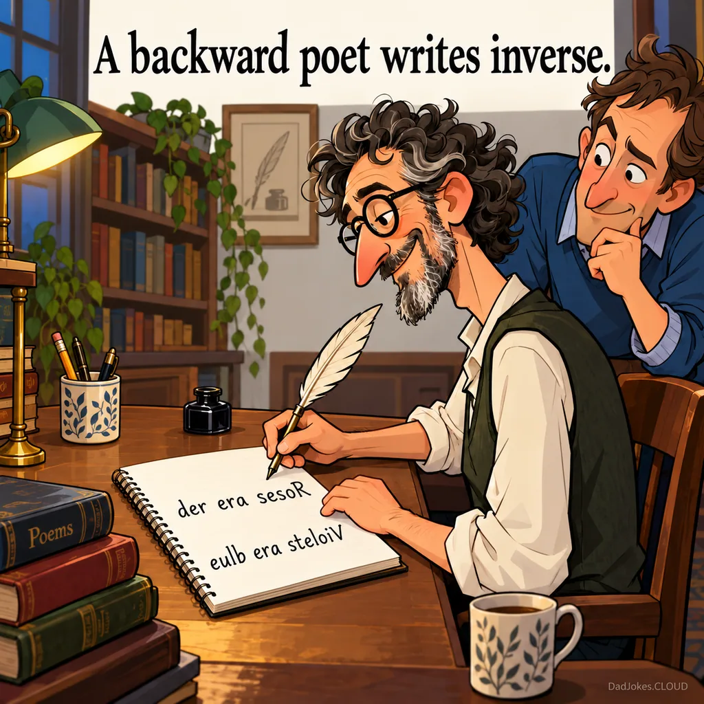 Reverse Engineering Stanzas. A backward poet writes inverse.