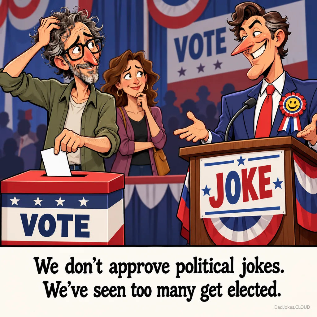 Editorial Standards. We don't approve political jokes. We've seen too many get elected.