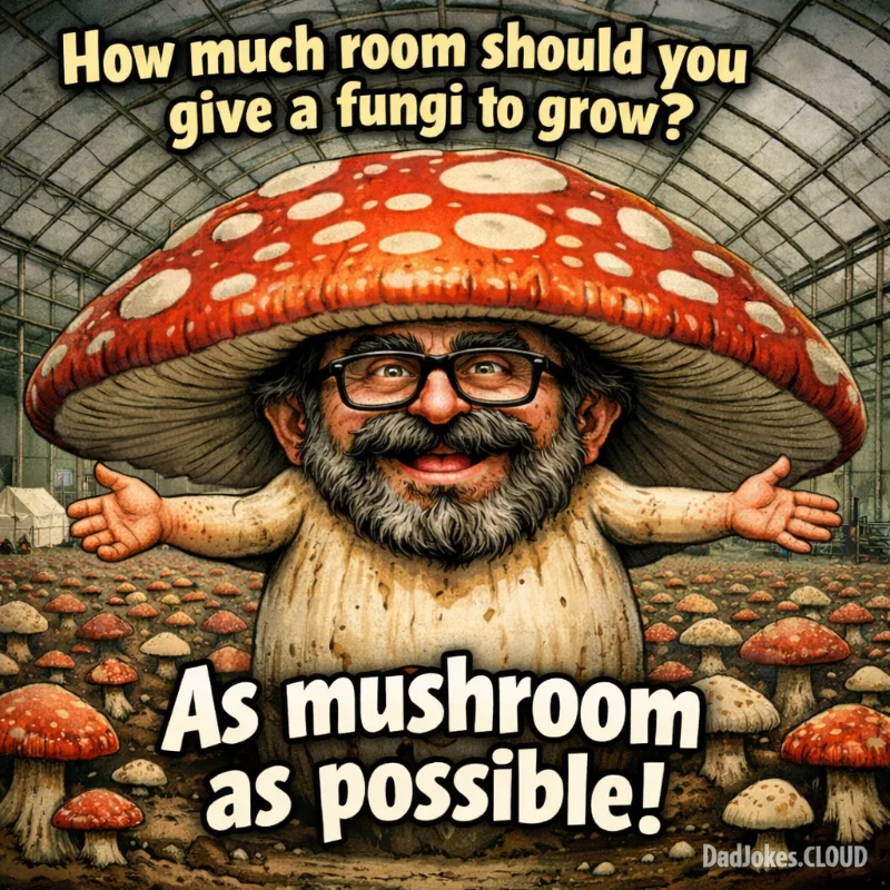 Spore Decisions. How much room should you give a fungus to grow? As mushroom as possible!