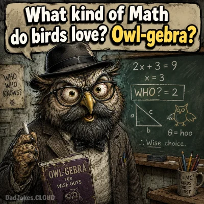 What kind of math do birds love? Owl-gebra.