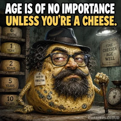 Age is of no importance unless you're a cheese.