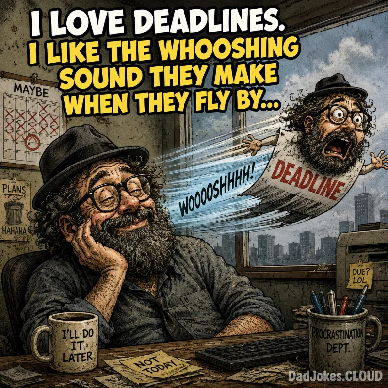 Right Past My Ear. I love deadlines. I like the whooshing sound they make when they fly by…