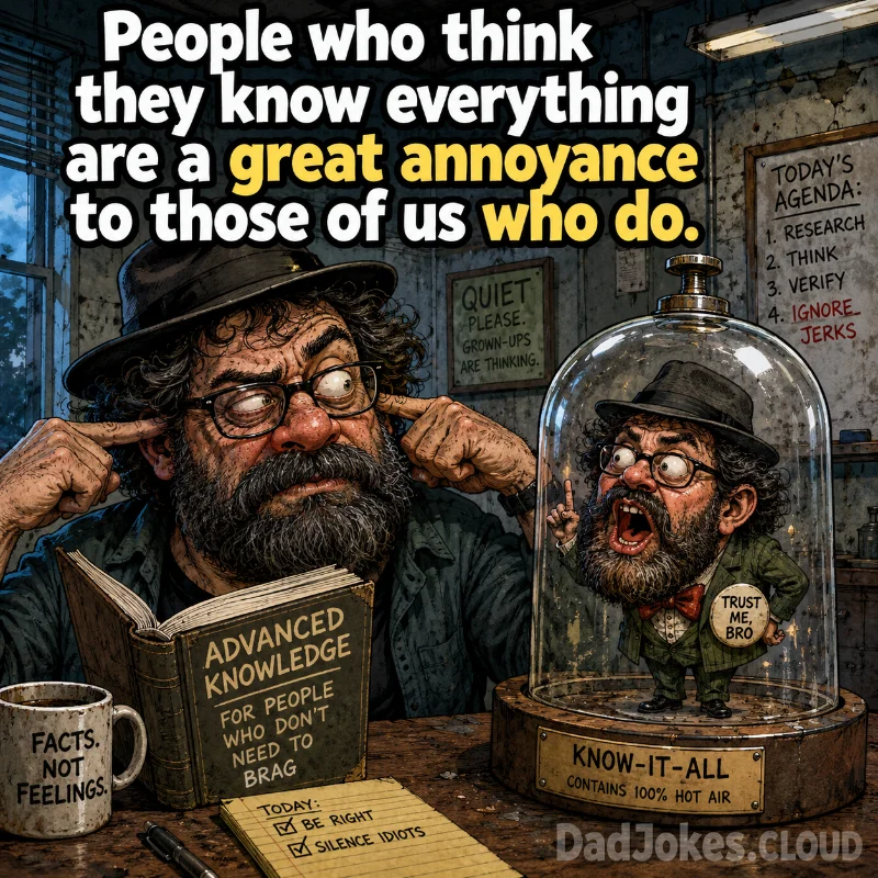 Settled by the Manager. People who think they know everything are a great annoyance to those of us who do.