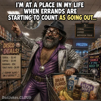I'm at a place in my life when errands are starting to count as going out…