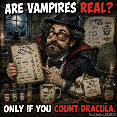 Are vampires real? Only if you Count Dracula.