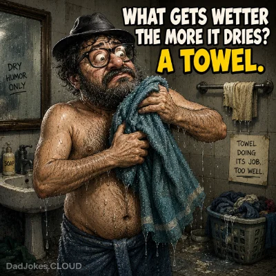 What gets wetter the more it dries? A towel.