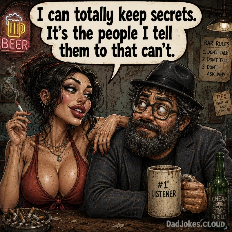 Vault With a Leak. I can totally keep secrets. It's the people I tell them to that can't.