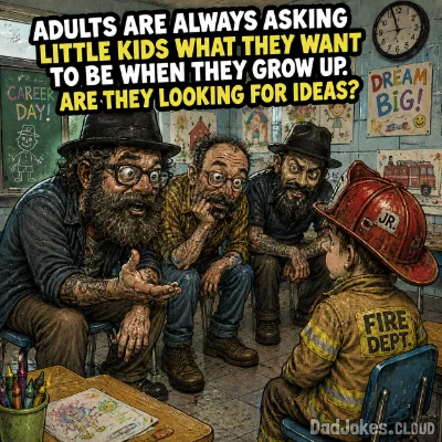 Adults are always asking little kids what they want to be when they grow up. Are they looking for ideas?