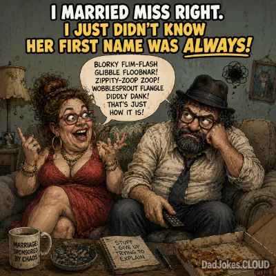 I married Miss Right. I just didn't know her first name was Always!