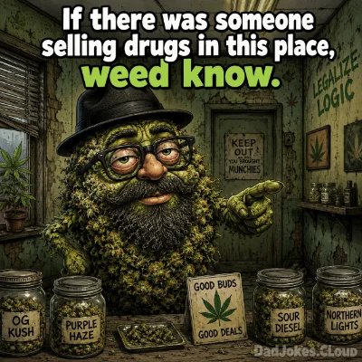 If there was someone selling drugs in this place, weed know.