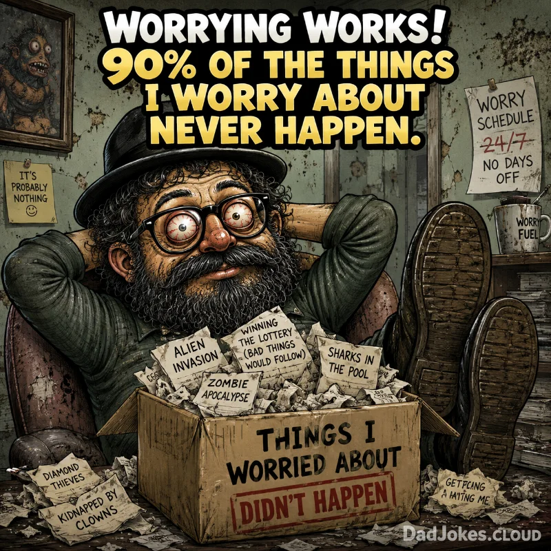 Perfect Worry Record. Worrying works! 90% of the things I worry about never happen.