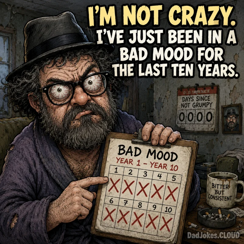 Decade of Disposition. I’m not crazy. I’ve just been in a bad mood for the last ten years.