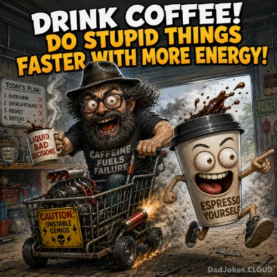 Drink coffee! Do stupid things faster with more energy!