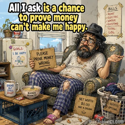 All I ask is a chance to prove money can't make me happy.