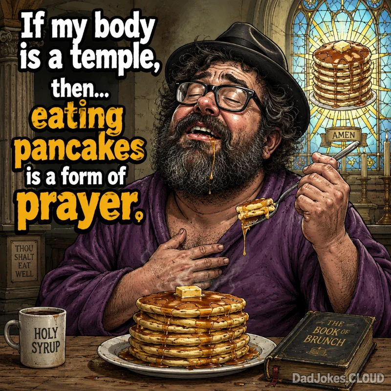 Pancake Liturgy. If my body is a temple, then… eating pancakes is a form of prayer.